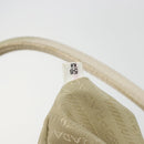 PRADA Hand Bag Vittero Dino Leather 2way White Gold Auth 190508A-11