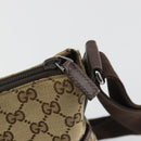 GUCCI GG Canvas Shoulder Bag Beige Silver 145857 Auth 190511A-9