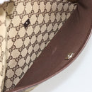 GUCCI GG Canvas Shoulder Bag Beige Silver 145857 Auth 190511A-22