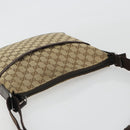 GUCCI GG Canvas Shoulder Bag Beige Silver 145857 Auth 190511A-6