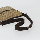 GUCCI GG Canvas Shoulder Bag Beige Silver 145857 Auth 190511A-7