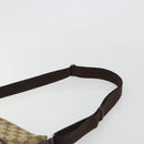 GUCCI GG Canvas Shoulder Bag Beige Silver 145857 Auth 190511A-14