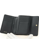 Miu Miu Matelasse Wallet Leather Black Gold Auth 190514M-8