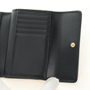 Miu Miu Matelasse Wallet Leather Black Gold Auth 190514M-20