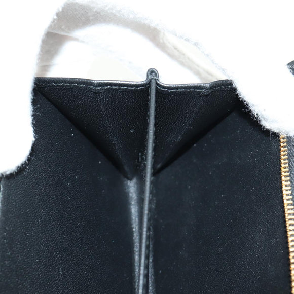 Miu Miu Matelasse Wallet Leather Black Gold Auth 190514M