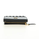 Miu Miu Matelasse Wallet Leather Black Gold Auth 190514M-5