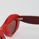 BOTTEGA VENETA Sunglasses plastic Red Auth 190515M-14