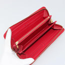 LOUIS VUITTON Monogram Vernis Zippy Wallet Long Rouge M91572 LV Auth 190517-9