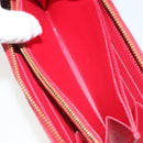 LOUIS VUITTON Monogram Vernis Zippy Wallet Long Rouge M91572 LV Auth 190517-20