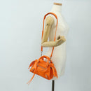 BALENCIAGA Classic City Mini Hand Bag Leather 2way Orange 638524 Auth 190519SM-26