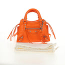 BALENCIAGA Classic City Mini Hand Bag Leather 2way Orange 638524 Auth 190519SM-12
