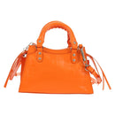 BALENCIAGA Classic City Mini Hand Bag Leather 2way Orange 638524 Auth 190519SM-3