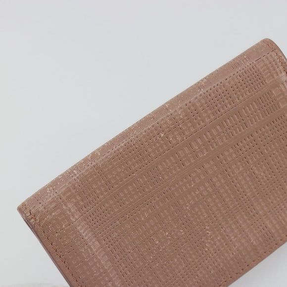 LOEWE Card Case Leather Pink Gold Auth 190520A