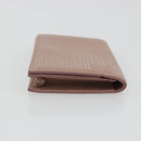 LOEWE Card Case Leather Pink Gold Auth 190520A-3
