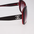 CHANEL Sunglasses Plastic Red CC Auth 190521-7