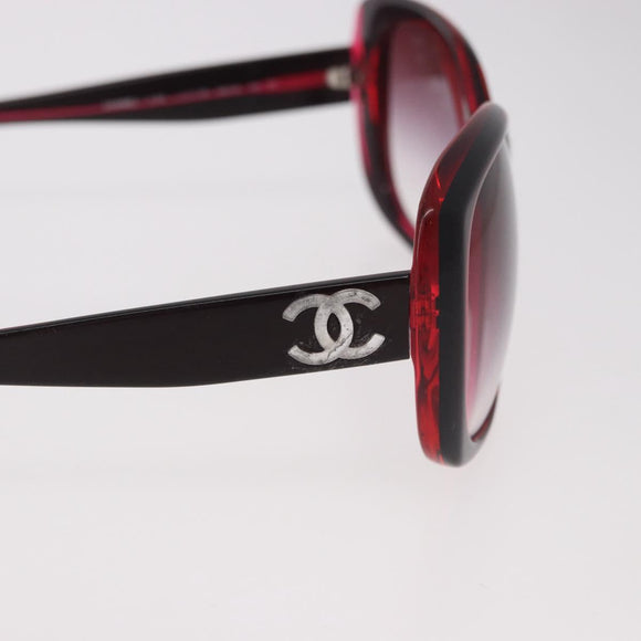 CHANEL Sunglasses Plastic Red CC Auth 190521