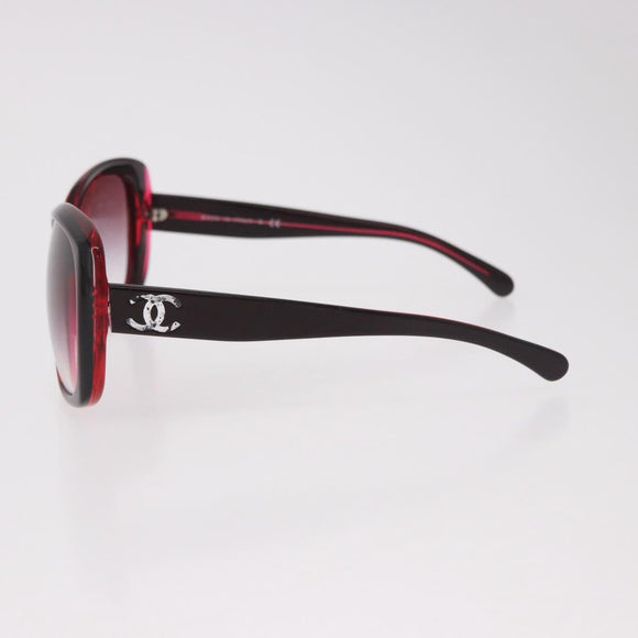 CHANEL Sunglasses Plastic Red CC Auth 190521