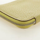 HERMES Coin Purse Taurillon Clemence Leather Yellow Auth 190522M-15