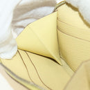 HERMES Coin Purse Taurillon Clemence Leather Yellow Auth 190522M-19