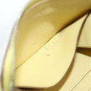 HERMES Coin Purse Taurillon Clemence Leather Yellow Auth 190522M-20