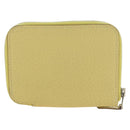 HERMES Coin Purse Taurillon Clemence Leather Yellow Auth 190522M-2