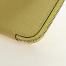 HERMES Coin Purse Taurillon Clemence Leather Yellow Auth 190522M-14