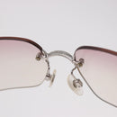 CHANEL COCO Mark Rimless Sunglasses Metal Purple Silver CC Auth 190524M-15