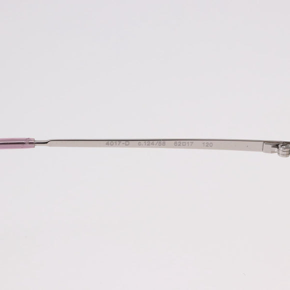 CHANEL COCO Mark Rimless Sunglasses Metal Purple Silver CC Auth 190524M