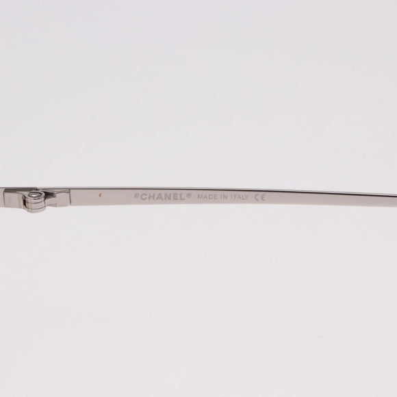 CHANEL COCO Mark Rimless Sunglasses Metal Purple Silver CC Auth 190524M