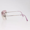 CHANEL COCO Mark Rimless Sunglasses Metal Purple Silver CC Auth 190524M-8