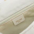 CELINE Horse Carriage Shoulder Bag Leather White Gold Auth 190525A-20