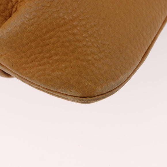 HERMES Rodeo Shoulder Bag Taurillon Leather Beige Gold Auth 190526