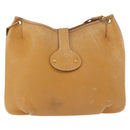 HERMES Rodeo Shoulder Bag Taurillon Leather Beige Gold Auth 190526-13