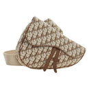 Christian Dior Trotter Canvas Saddle Bag Cactus Jack Beige Auth 190528M-1