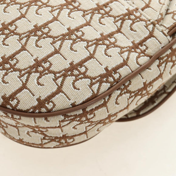 Christian Dior Trotter Canvas Saddle Bag Cactus Jack Beige Auth 190528M
