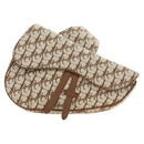 Christian Dior Trotter Canvas Saddle Bag Cactus Jack Beige Auth 190528M-2