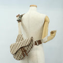 Christian Dior Trotter Canvas Saddle Bag Cactus Jack Beige Auth 190528M-24