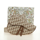 Christian Dior Trotter Canvas Saddle Bag Cactus Jack Beige Auth 190528M-25