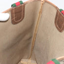 GUCCI GG Supreme Web Sherry Line Tote Bag PVC Beige Gold 39 002 4487 Auth 190532-19