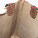 GUCCI GG Supreme Web Sherry Line Tote Bag PVC Beige Gold 39 002 4487 Auth 190532-20