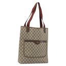 GUCCI GG Supreme Web Sherry Line Tote Bag PVC Beige Gold 39 002 4487 Auth 190532-1