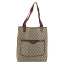GUCCI GG Supreme Web Sherry Line Tote Bag PVC Beige Gold 39 002 4487 Auth 190532-13