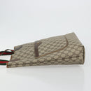 GUCCI GG Supreme Web Sherry Line Tote Bag PVC Beige Gold 39 002 4487 Auth 190532-4