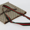 GUCCI GG Supreme Web Sherry Line Tote Bag PVC Beige Gold 39 002 4487 Auth 190532-6