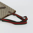 GUCCI GG Supreme Web Sherry Line Tote Bag PVC Beige Gold 39 002 4487 Auth 190532-7