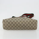 GUCCI GG Supreme Web Sherry Line Tote Bag PVC Beige Gold 39 002 4487 Auth 190532-5