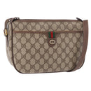 GUCCI GG Supreme Web Sherry Line Bag PVC Beige Gold 89 02 077 Auth 190534-1