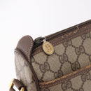 GUCCI GG Supreme Web Sherry Line Bag PVC Beige Gold 89 02 077 Auth 190534-15