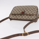 GUCCI GG Supreme Web Sherry Line Bag PVC Beige Gold 89 02 077 Auth 190534-6