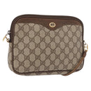 GUCCI GG Supreme Shoulder Bag PVC Beige Gold 56 02 068 Auth 190535-1